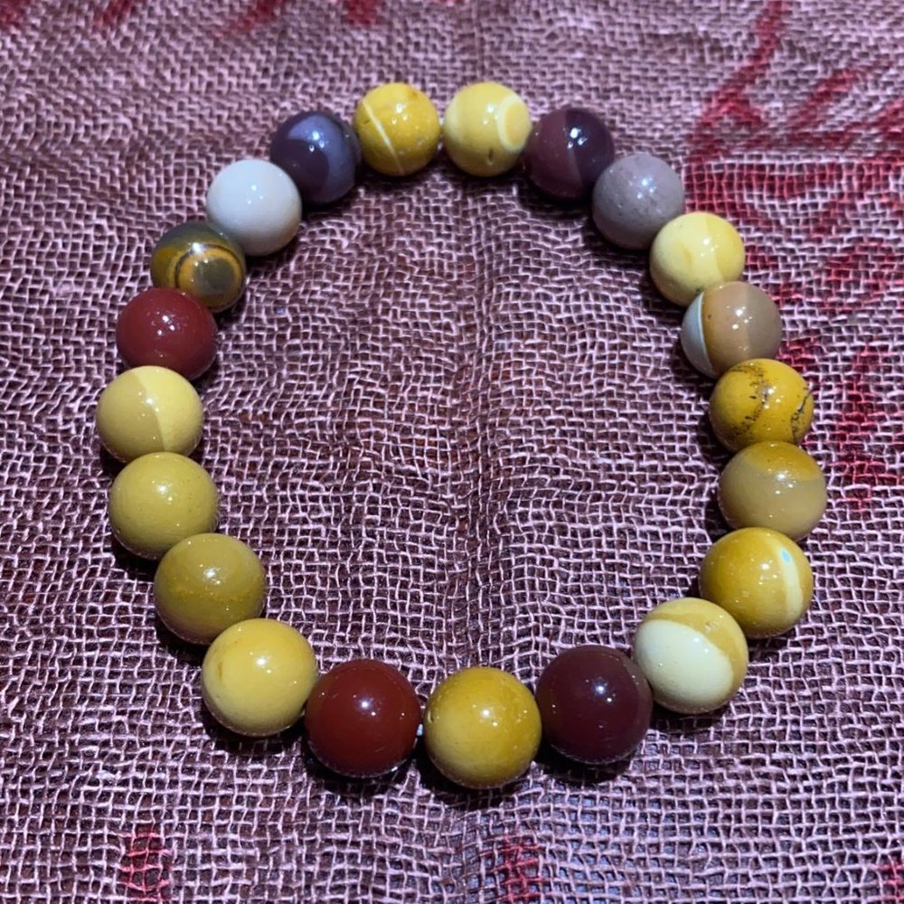 8MM Mookaite Bead Bracelet
